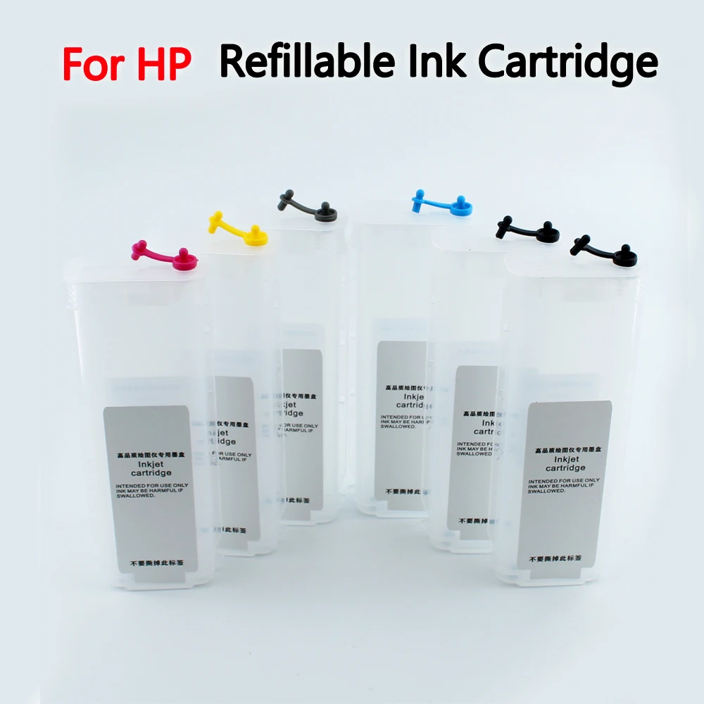 HP72 Bulk Ciss Refillable Ink Cartridge With Permanent Chip 280ML For HP Designjet T790 T795 T1100 T1300 T2300 T1120 Printers