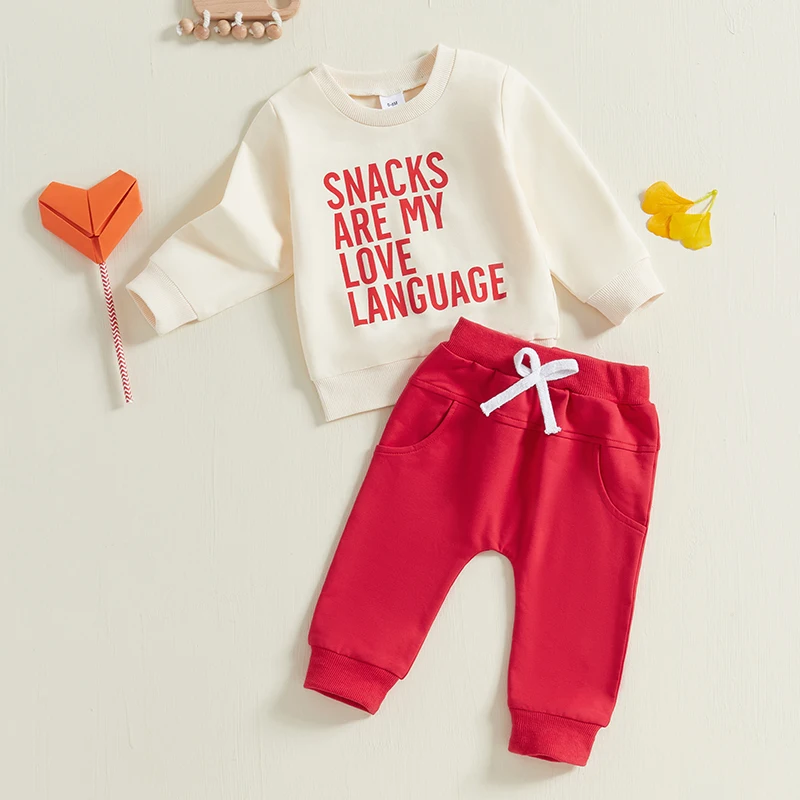 Baby Boys Valentine’s Sweatshirt Set 4