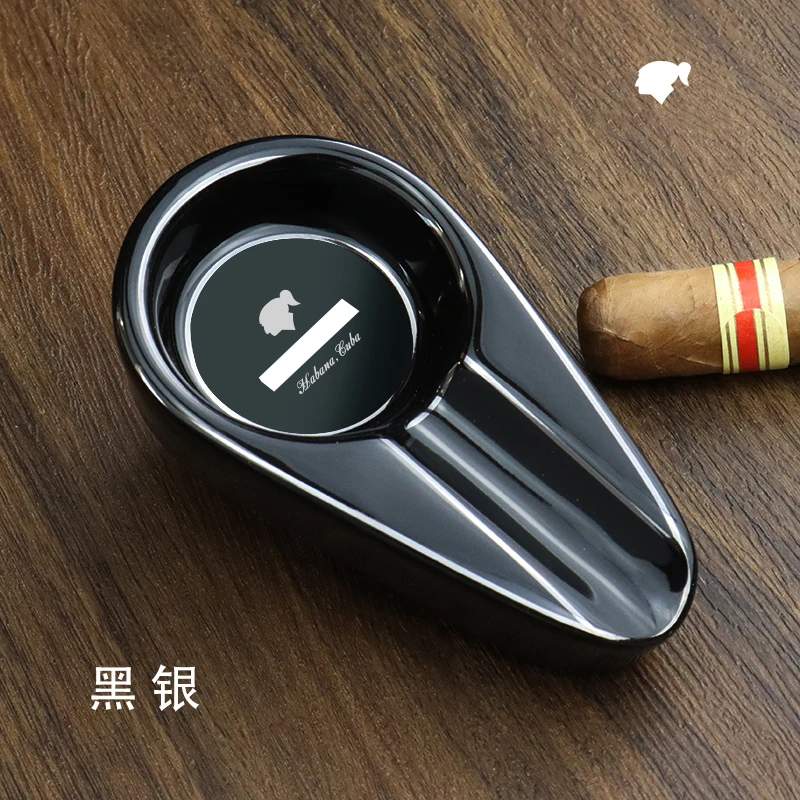 1Pcs Ceramics Travel Cigar Holder Stand Pocket Mount ASHTRAY Cigar Rest Rack Smoking Accessories for ceramic ashtray