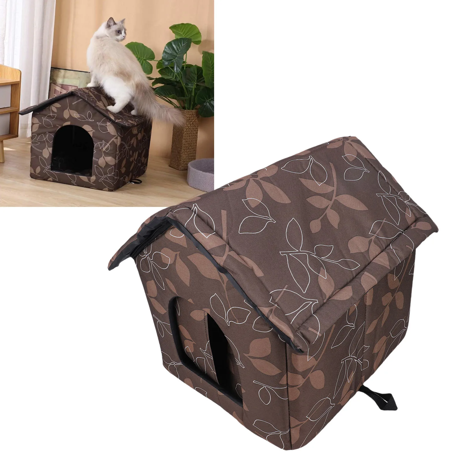 Outdoor Cat House Water Proof Cloth Weather Proof Insulated Pet Shelter Dog House for Outside Pets in Winter Outdoor Pet Shelter
