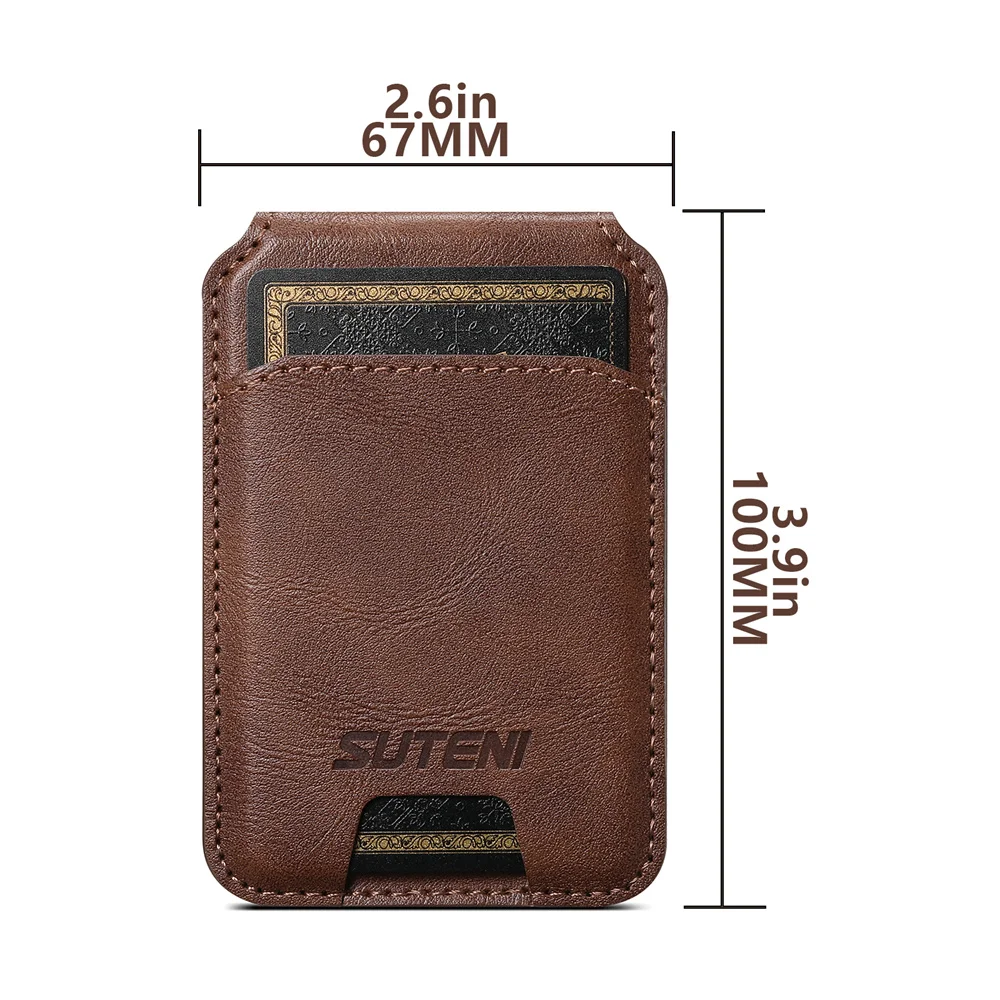 Elegant Magnetic Leather Wallet with Flip Slot Card Holder