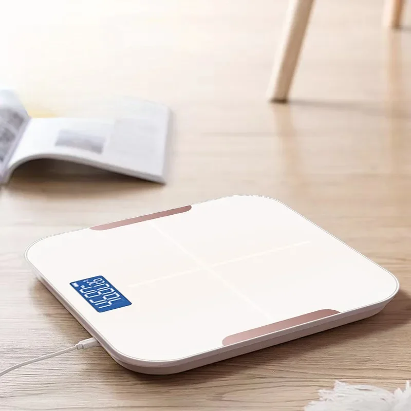 

1pcs Electronic Scale Weight Scale Home Scale Bathroom Smart Health Scale USB Rechargeable Wireless Digital Weight Scale