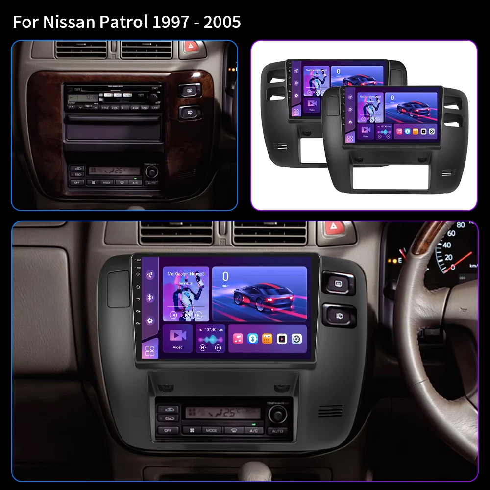 Per Nissan Patrol Y61 1997-2005 Autoradio Multimediale di Navigazione GPS Android 16 WIFI Senza Fili CarPlay Schermo Touch Stereo Console - Image 2