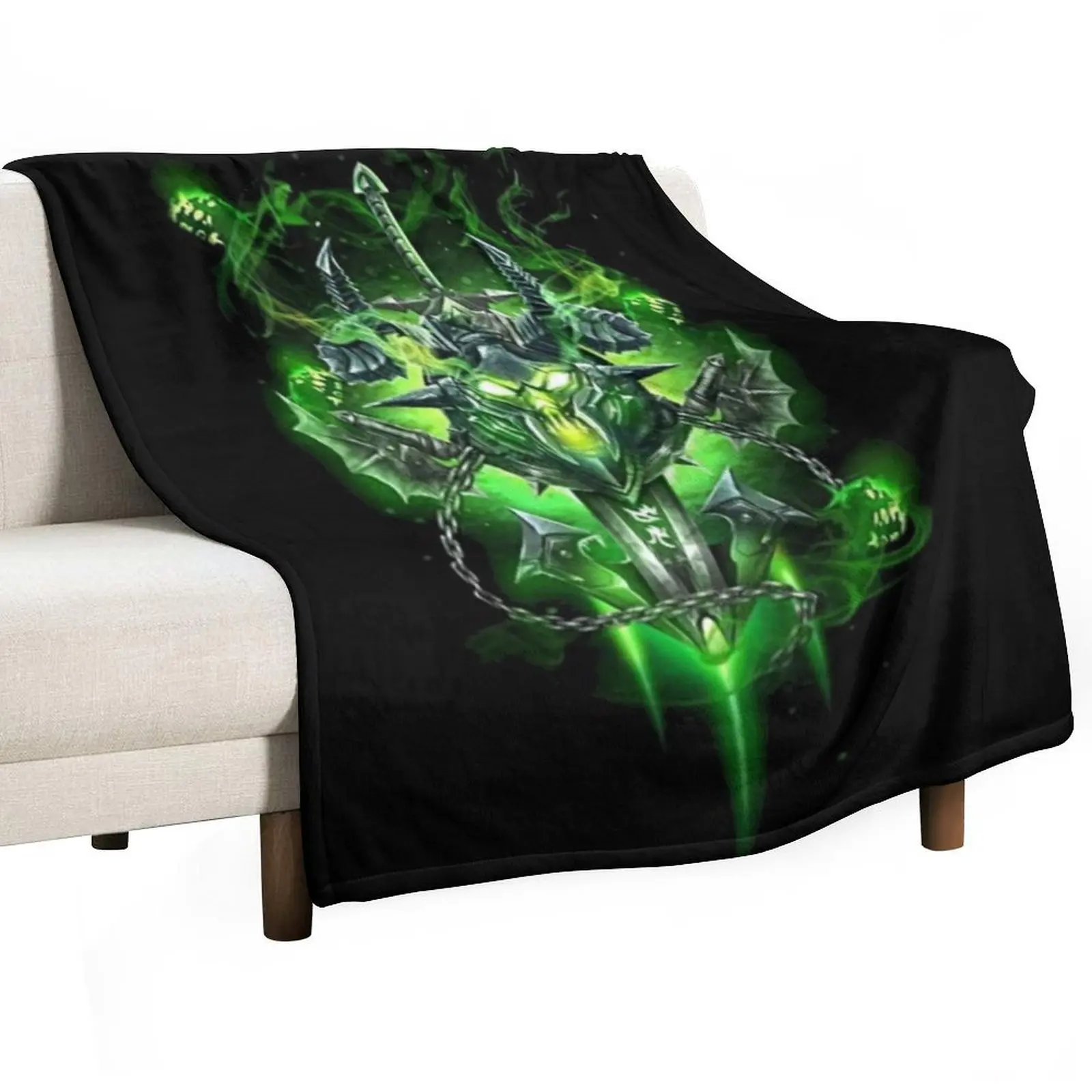 

Unholy Death Knight Design Throw Blanket Sofa Quilt Kid'S anime Blankets