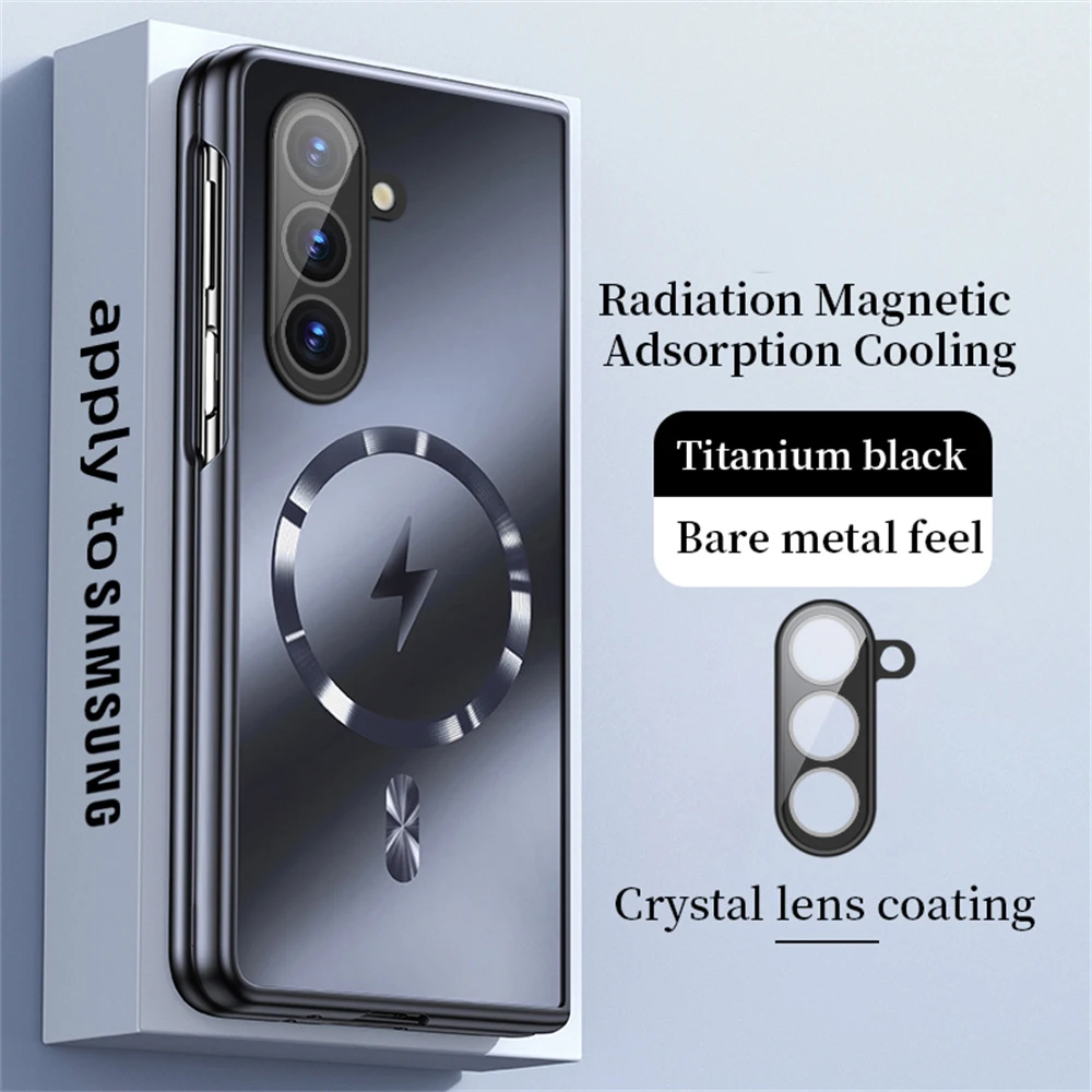 Luxury Matte Frosted Wireless Charging Case with Full Lens Protection