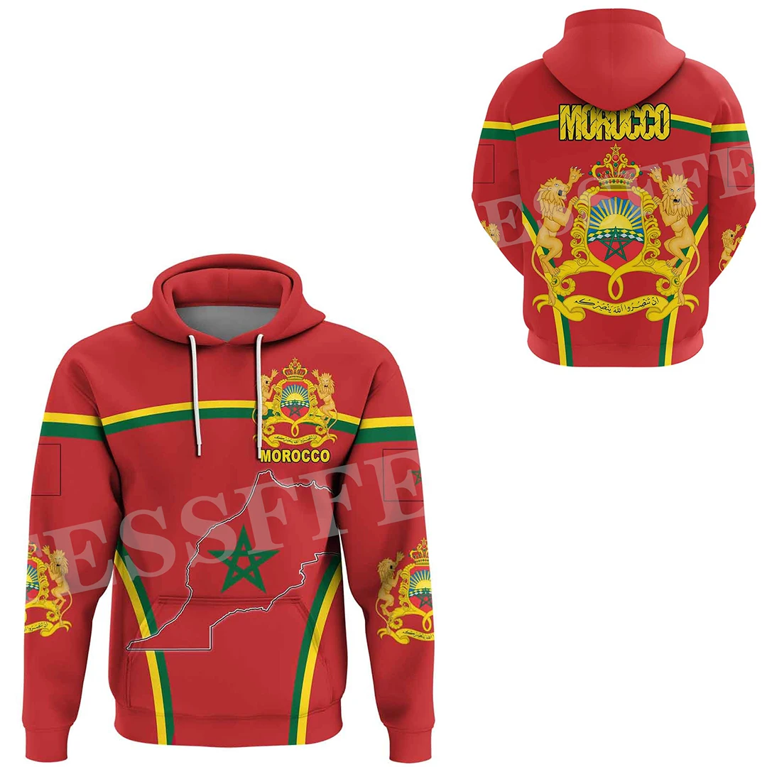 Newest Africa Country Morocco Tribel Culture Tattoo Retro Tracksuit Harajuku 3DPrint Men/Women Pullover Casual Jacket Hoodies 2X