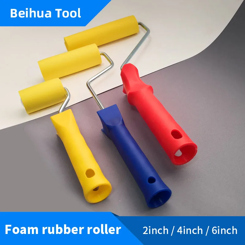 Rubber Seam Roller Wallpaper Roller Car Sound Deadener Application Rolling Wheel Stick Mural Pressure Roller, Size: 17X5.2cm