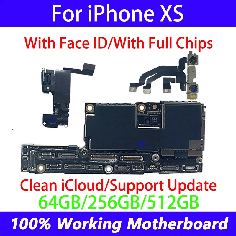 Iphone Motherboard For iphone xs motherboard with/NO Face ID Free ICloud 64G 256G Unlocked Main Logic Board