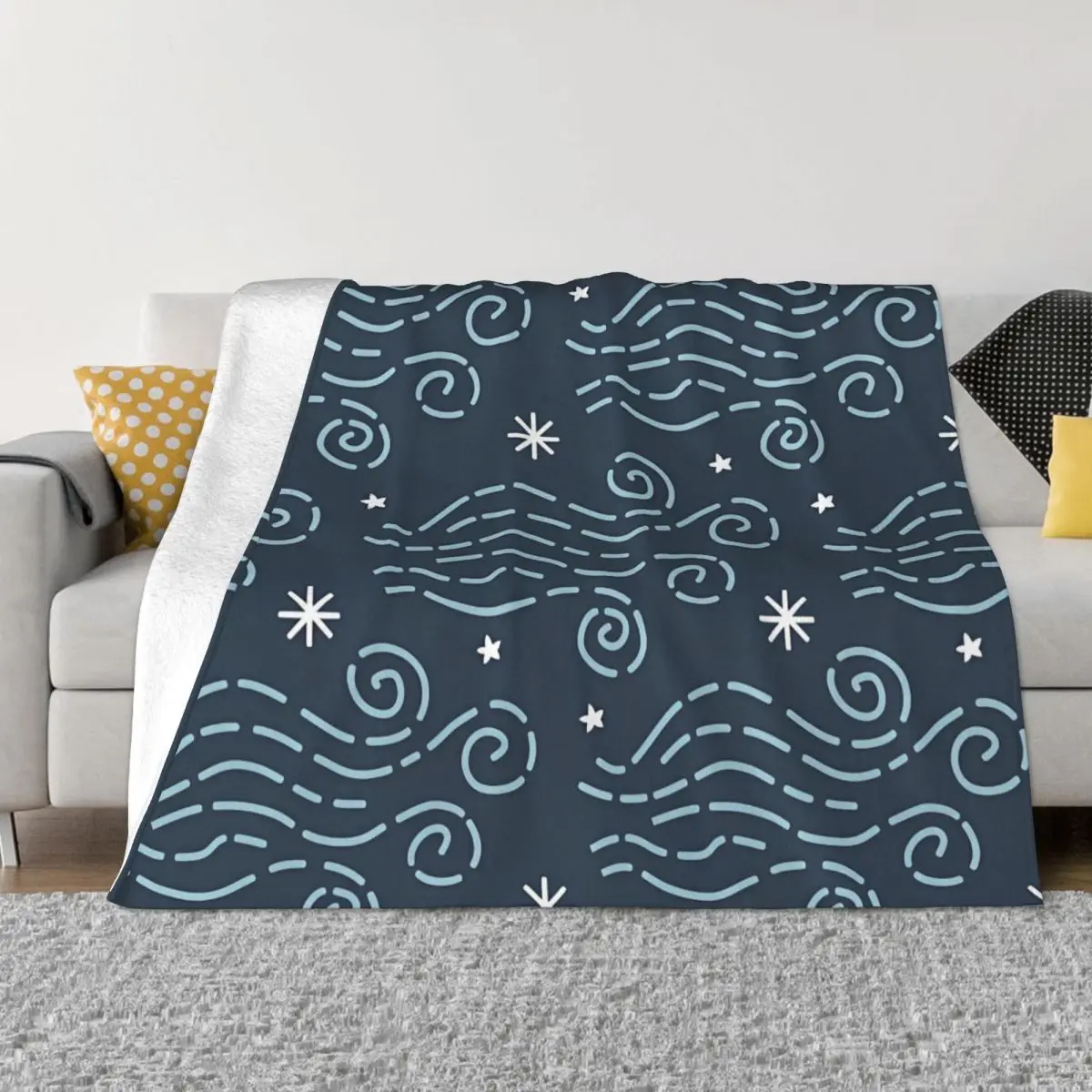 

Blanket Flannel Scandinavian Weather Pattern Cozy Soft FLeece Bedspread