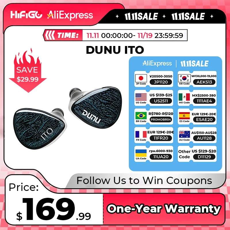 DUNU x KOTO ITO インイヤーイヤホン 2DD+2BA ハイブリッドドライバー