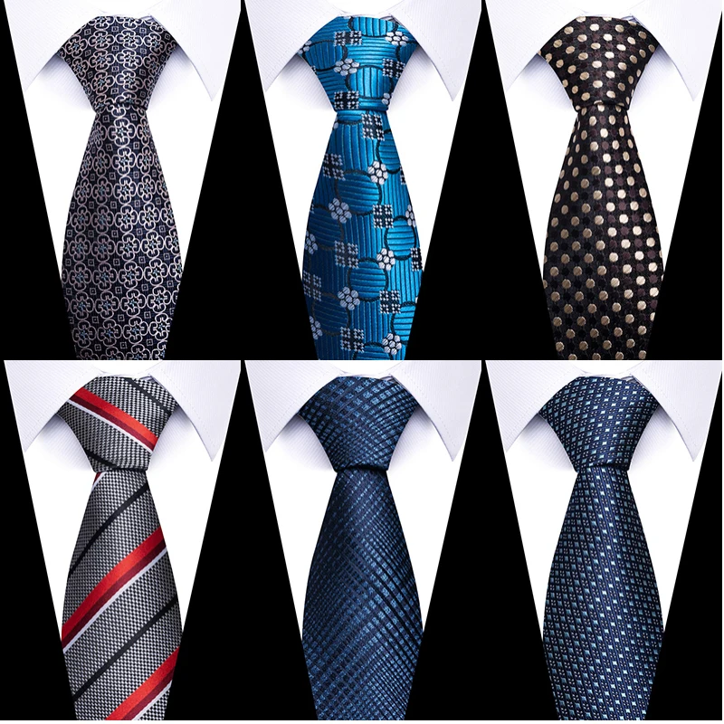 Silk Tie Gravatas Fashion Woven 8 cm Silk Necktie Wedding Accessories Blue Man Dot Fit Group Party Office neck tie bolo tie