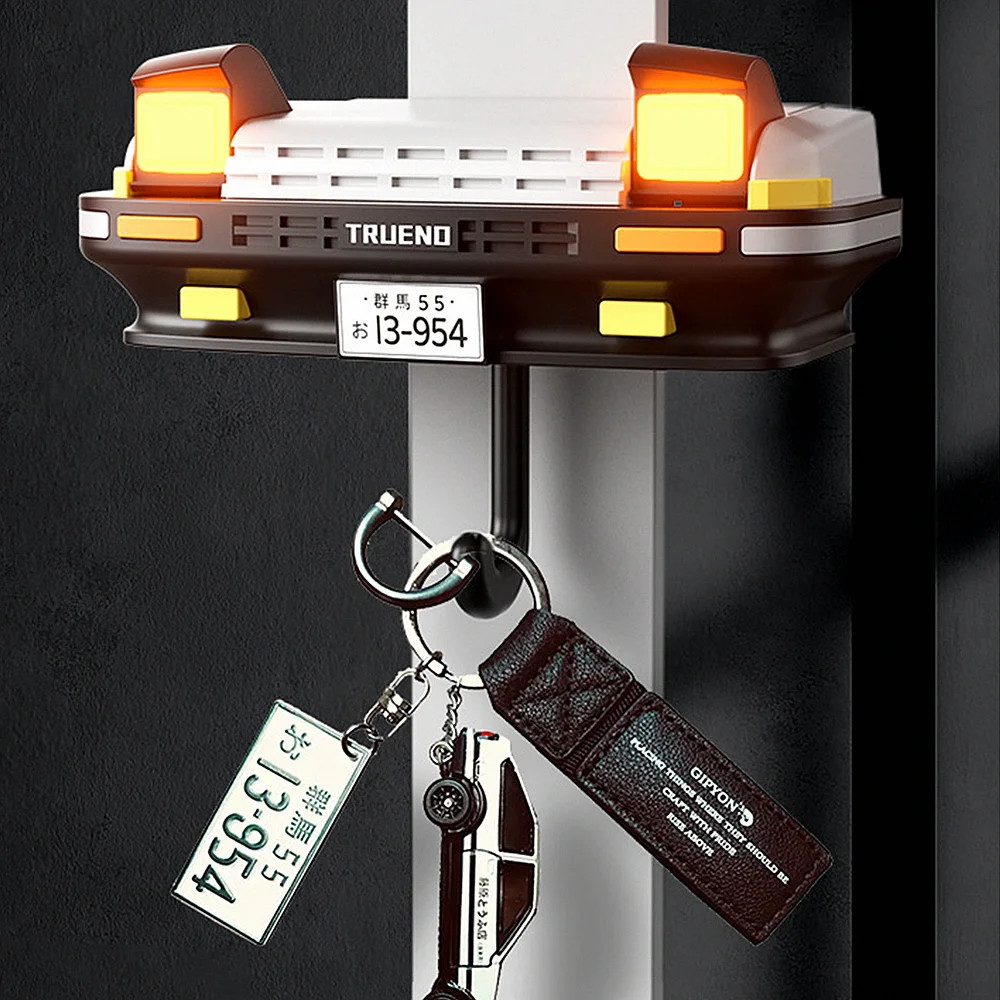 AE86 and Funny Miata Key Hooker Vintage Ride Car Pop Up Lights Open Headlights Key Holder Organizer with Hooks phone keychain