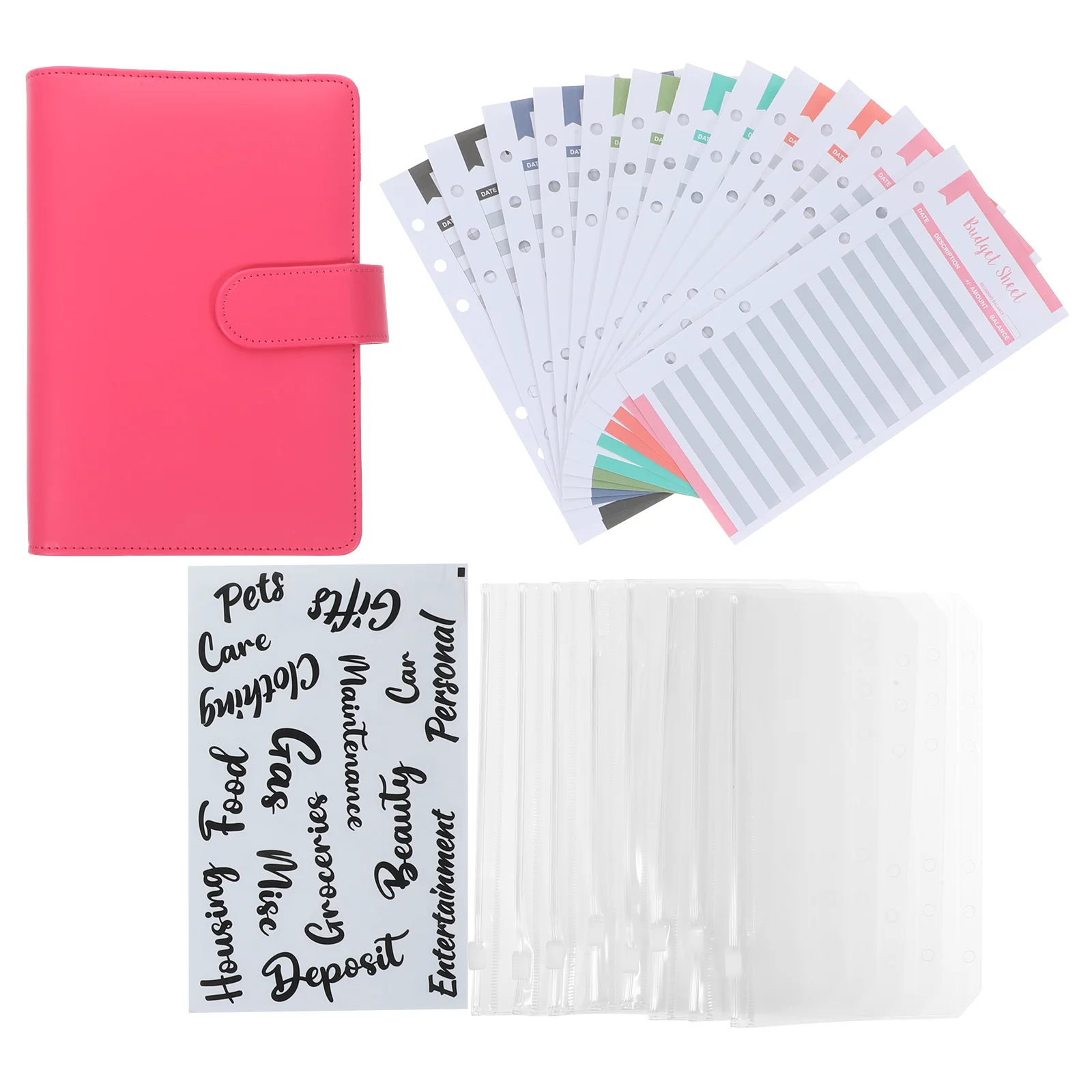 1 Set Budget Binder Notebook Budget Sheets Expense Tracking Papers Portable Notepad