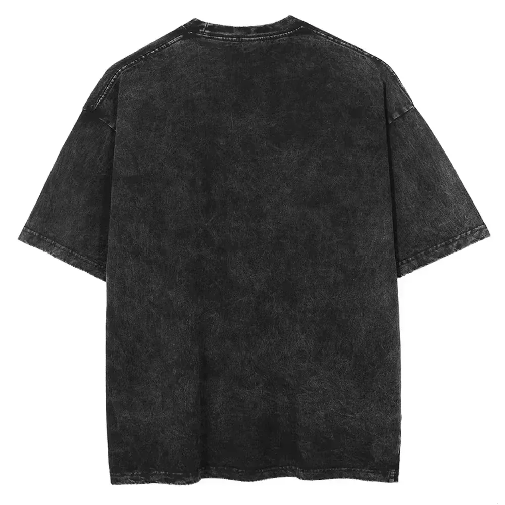 The Horrors Are Never Ending Yet I Remain Silly T-shirt Funny Japanese Style Frog Retro Washed T Shirt Men's Oversized Tees Tops 5