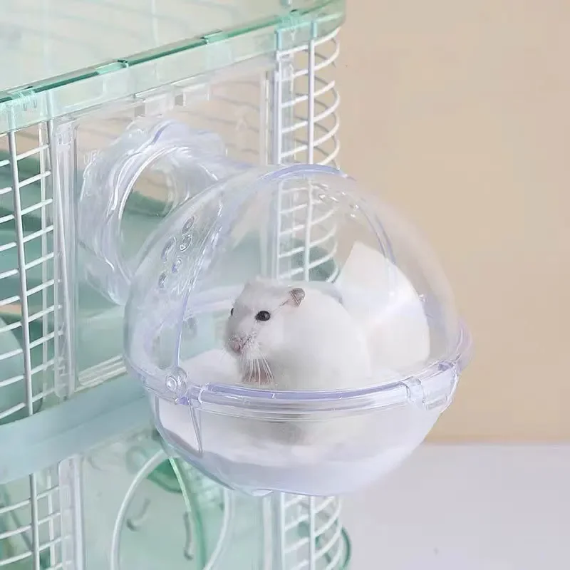 Hamster Bathroom Hamster Toilet Mouse Gerbille Pet Cage Box Bath Sand Room Toy Acrylic House Small Pet Supplies Pet Accessories