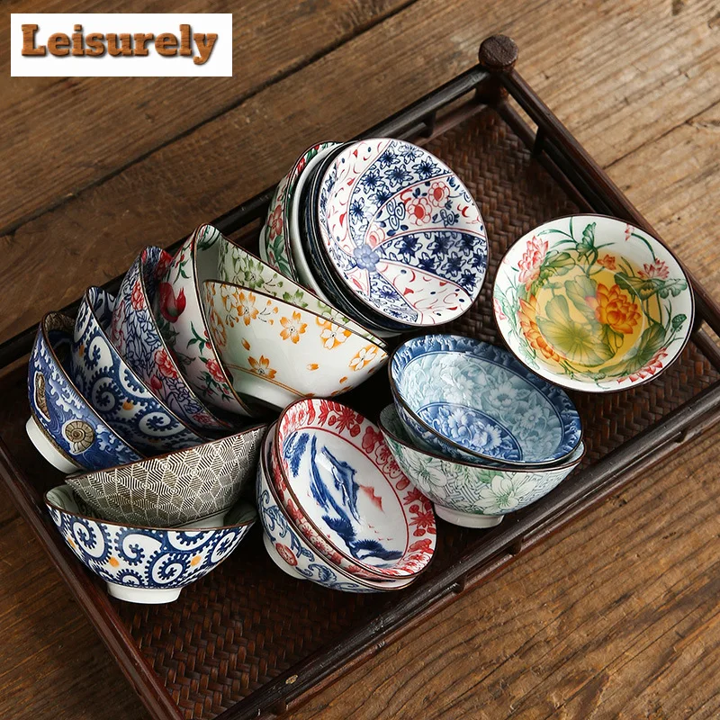 1 Pc Exquisite Blue and White Porcelain Teacup Hand Painted Double Color Travel Meditation Cup Tea Bowl Master Cup Cha Drinkware