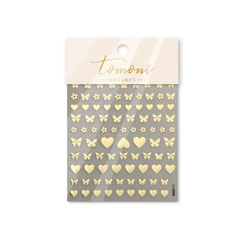 

Lace Love Heart Nail Stickers Bronzing Flash Fragment Shell Light Heart Nail Decorations Flower Nail Supplies
