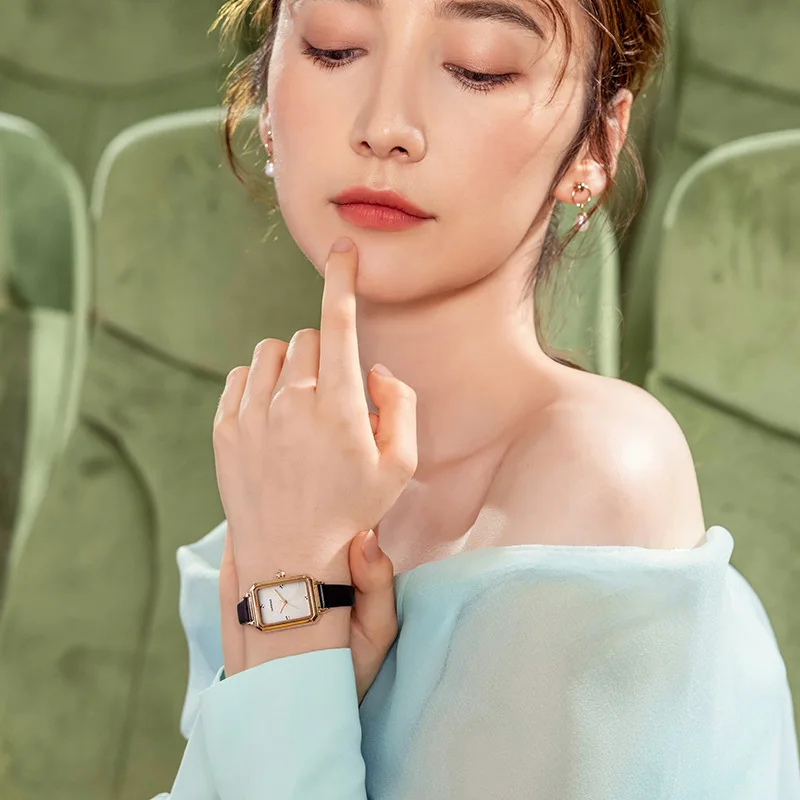 

Женские кварцевые наручные часы Mark fairкит, новые летние водонепроницаемые простые изысканные прямоугольные часы, 2023