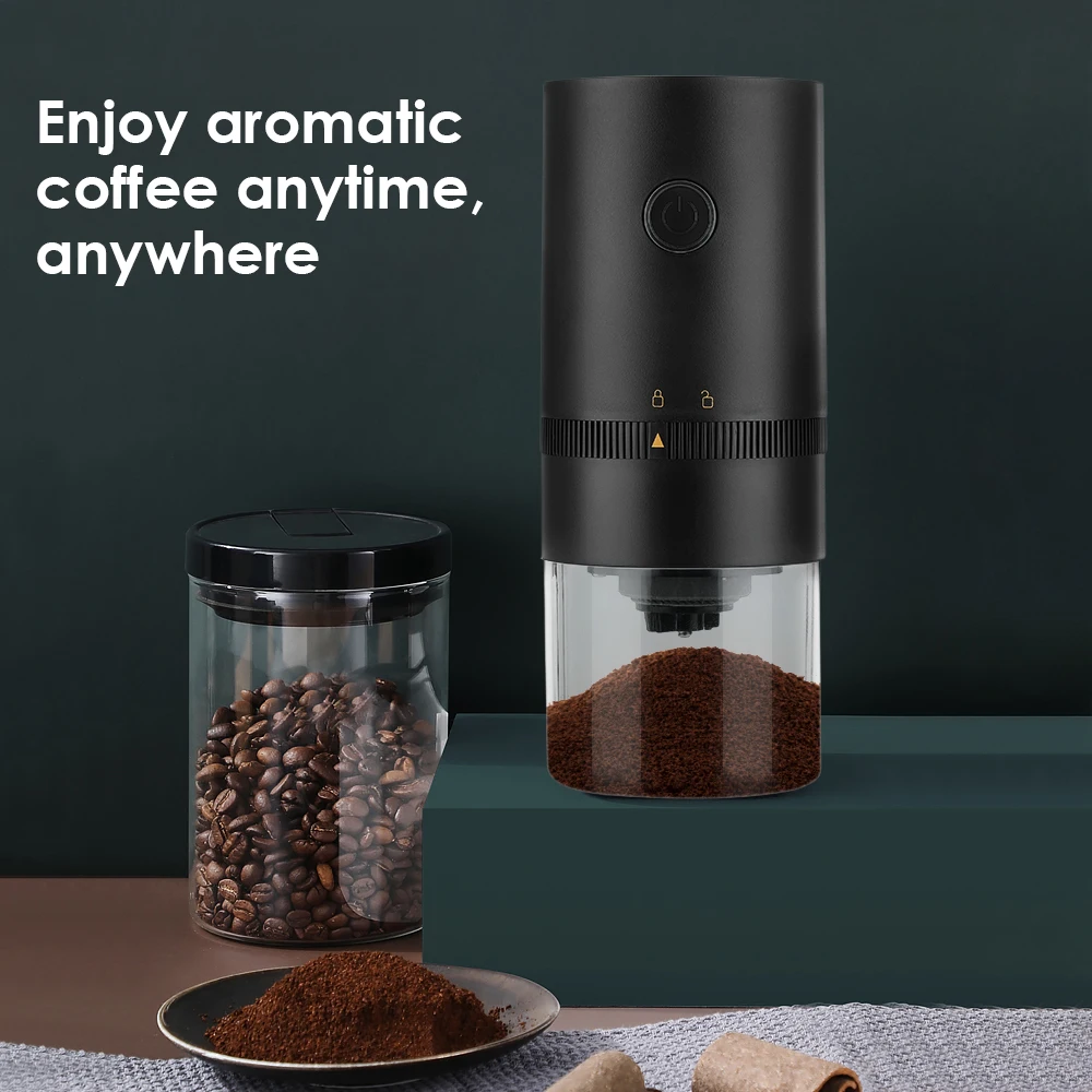Electric Coffee Grinder Machine Mill Grain Crusher Portable Beans Kitchen Grinding USB Charging Professional no Manual |