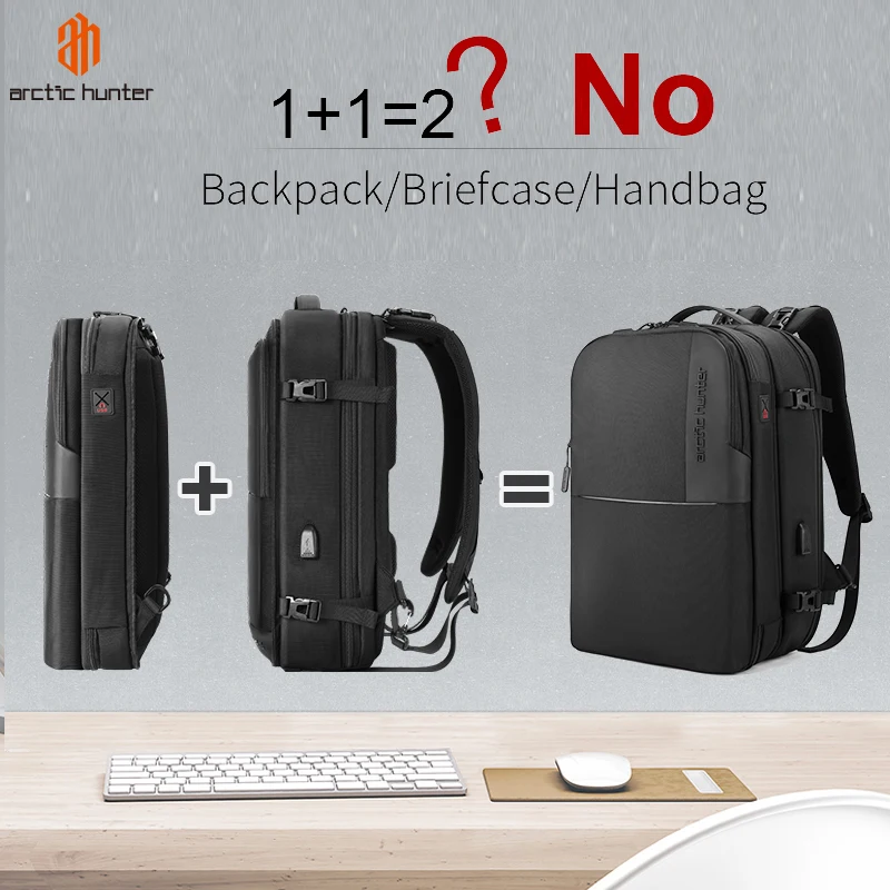 ARCTIC HUNTER B00382 2 in 1 Detachable17 inch Laptop Backpack