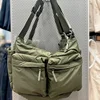 Nylon Zipper Casual Handbag Men Multi-pocket Streetwear Messenger Bag Waterproof Sport Shoulder bag High Capacity Bags For Women 2
