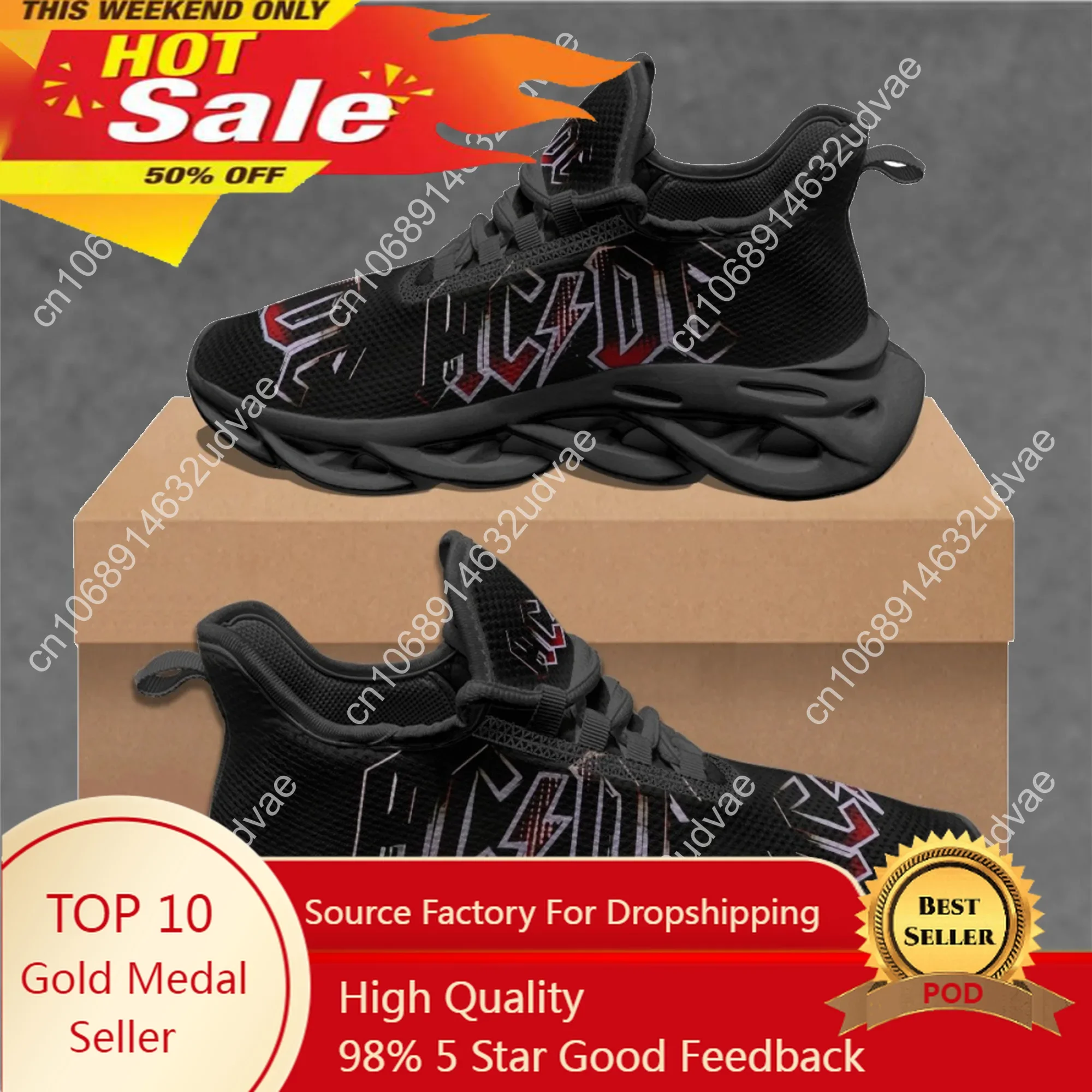 

AC Rock Band Design Fashion Casual Flat Shoes Street Trend Sneakers Classic Outdoor High-quality Sports Shoes New Fashion 2023