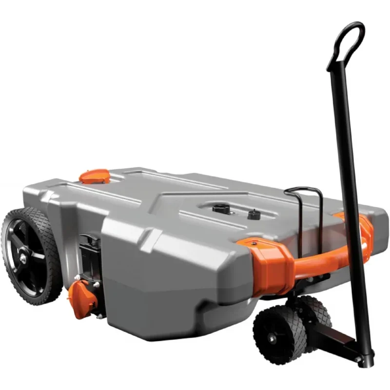Camco Rhino 36-Gallon Portable Camper / RV Tote Tank-Features 2 Steerable No-Flat Front Wheels & Built-In Gate Valve-Inc