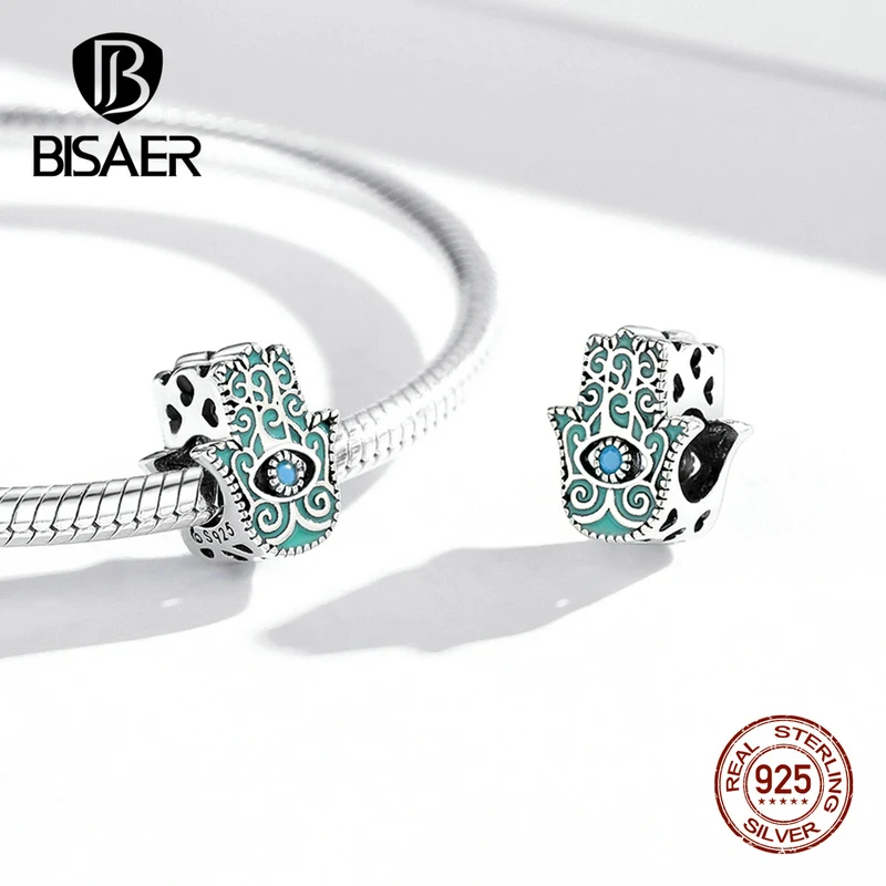 Bracciale con filo rosso, mano di Fatima, zirconi chiari, occhio | Gioielli Eshop IT