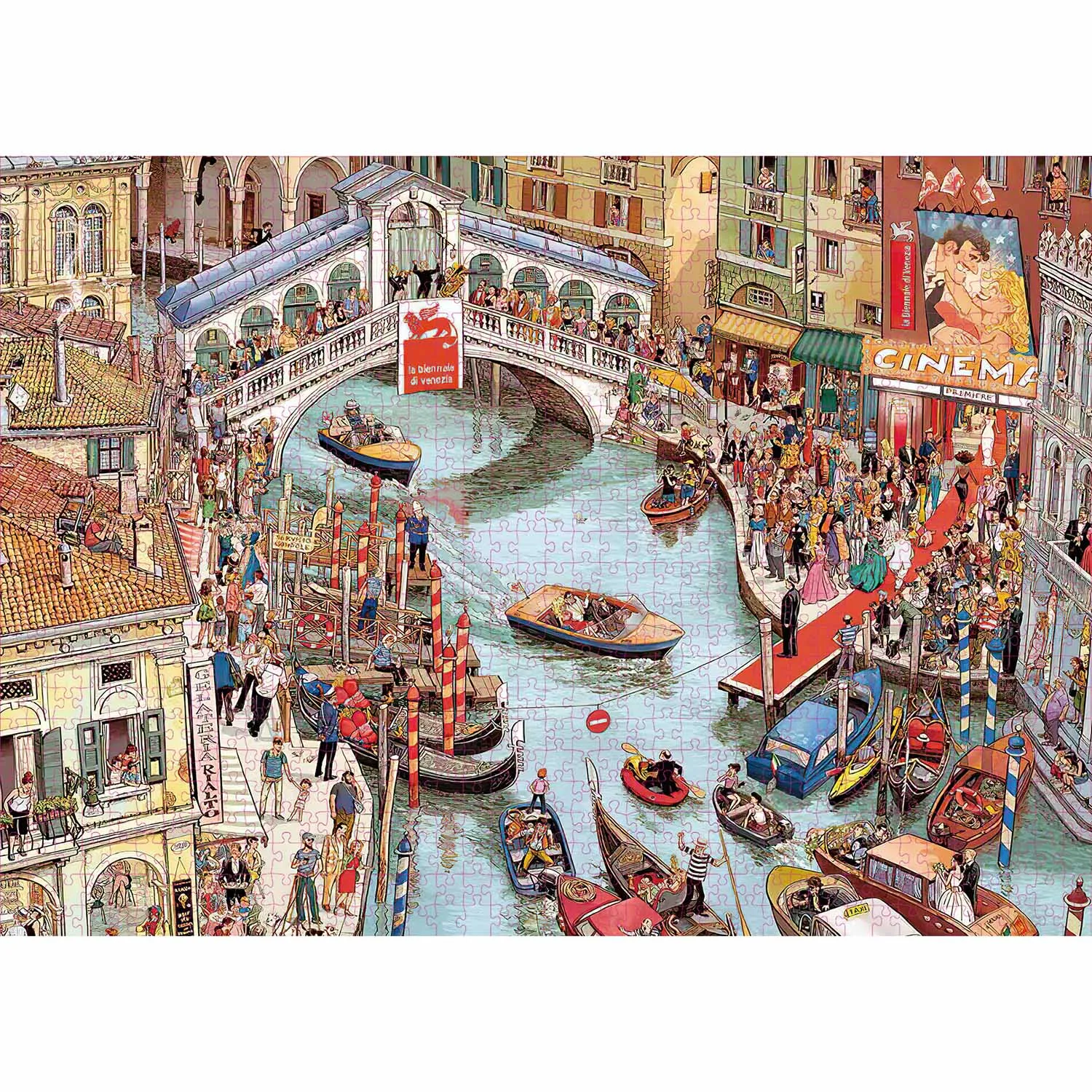 Jigsaw Puzzle 1000 Pieces Venice Painting Home Decor Adults Puzzle Games Family Fun Educational Toys