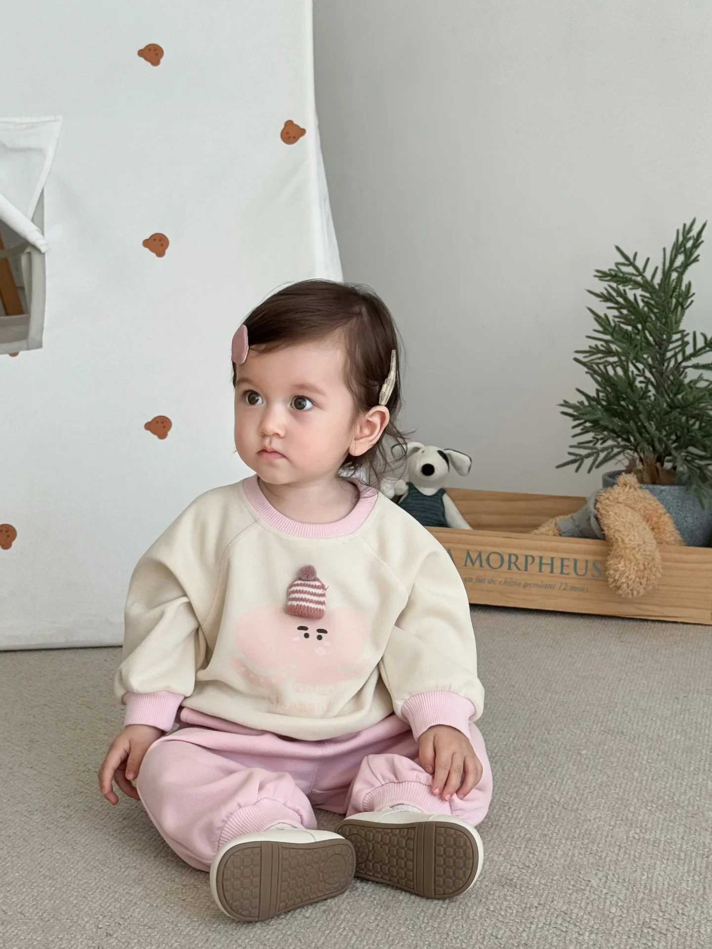 Kids Animal Hoodie and Sports Pants Set