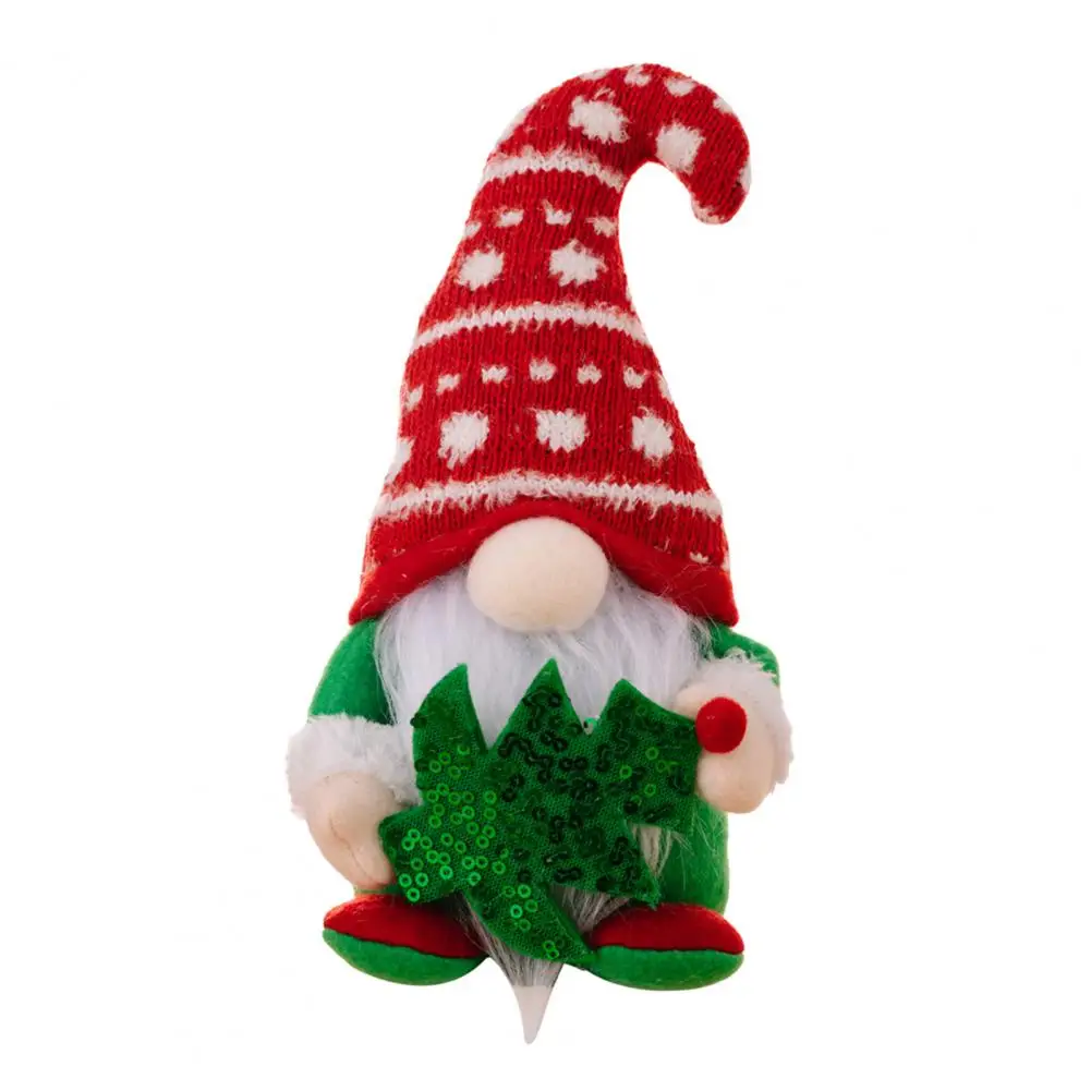 

Table Centerpiece Gnome Doll Adorable Gnome Decoration Vibrant Christmas Cactus Gnome Ornament Soft Touch Faceless for Cheerful