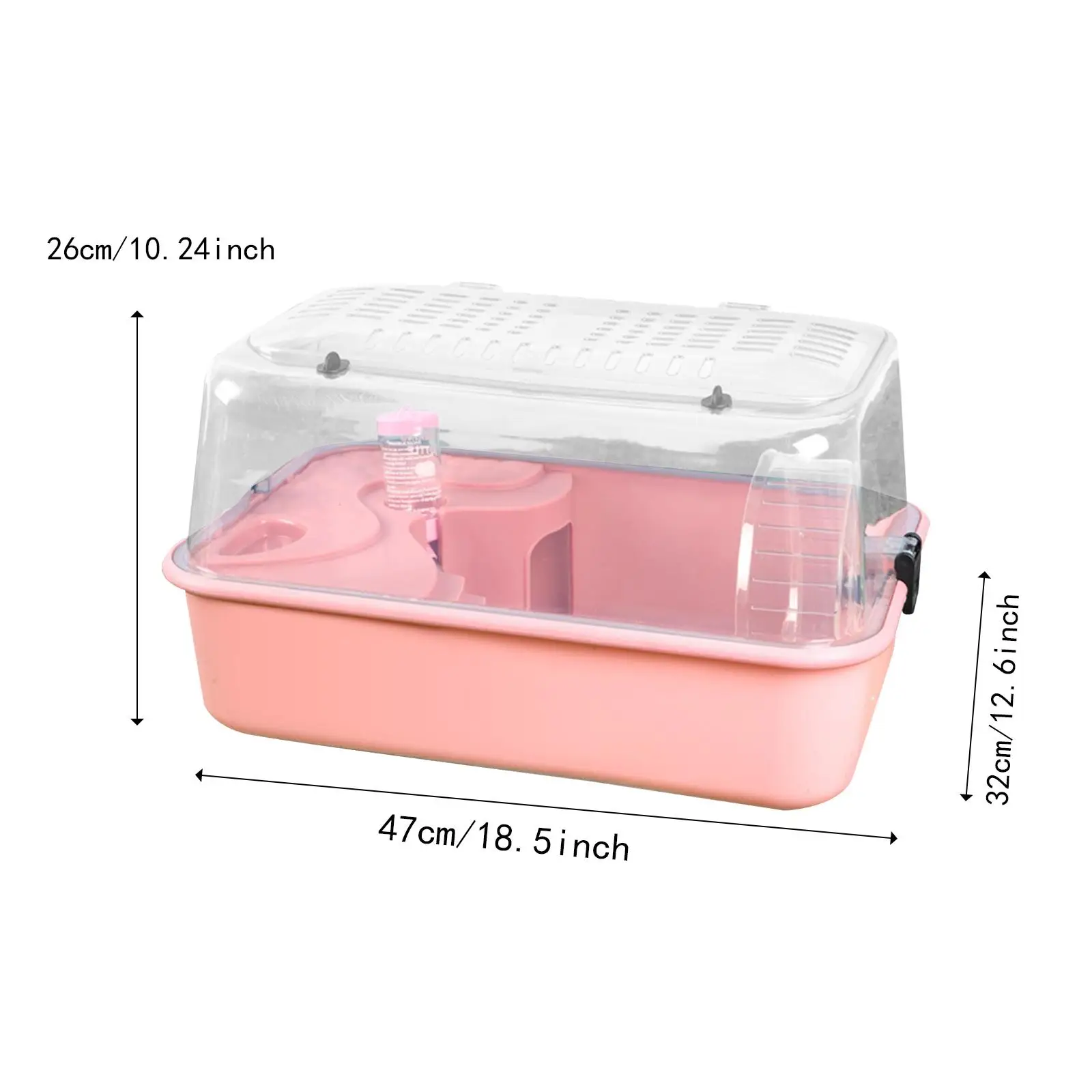Large Hamster Cage Hamster Enclosure Breathable Hideaway Play Training Hamster Habitat Exercise Playing House for Hedgehog