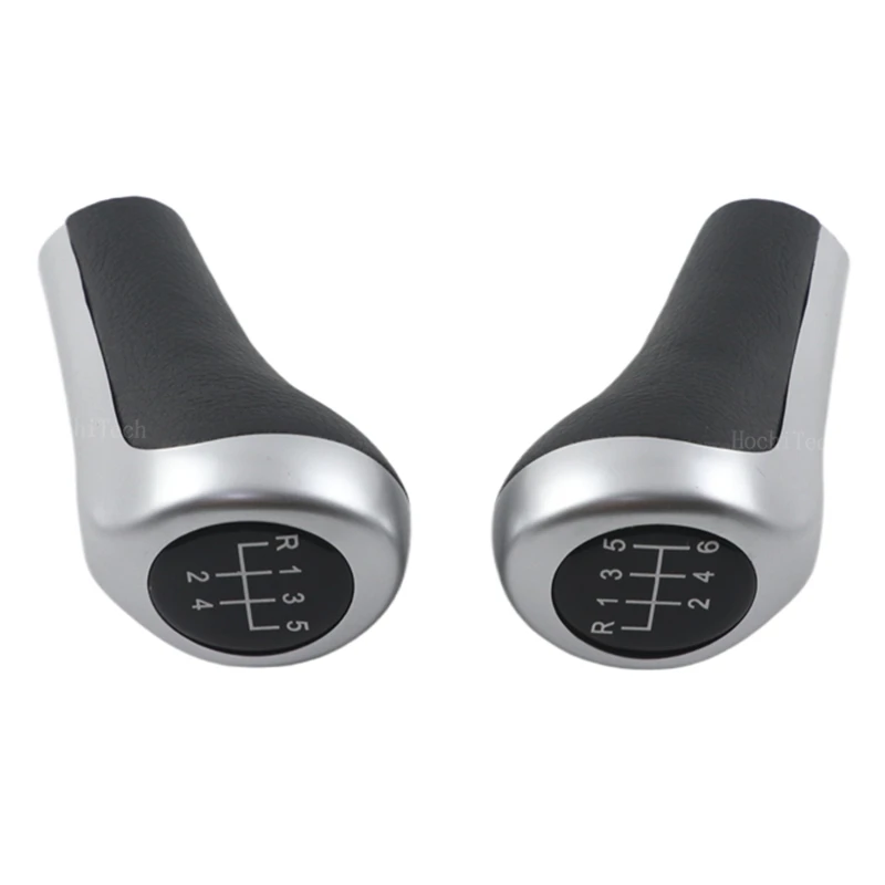 Premium Leather Gear Stick Shift Knob, 5/6 Speed, Compatible with Multiple BMW Series