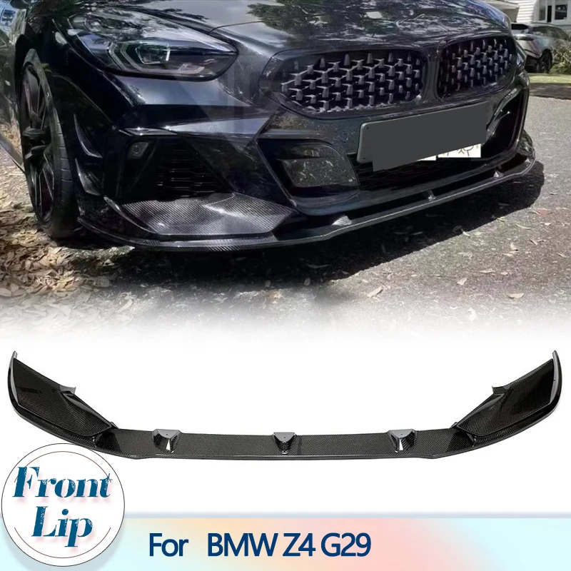 

Car Front Bumper Lip Spoiler Splitters for BMW Z4 G29 Convertible 2-Door 2017-2020 Carbon Fiber Front Bumper Lip With Splitters