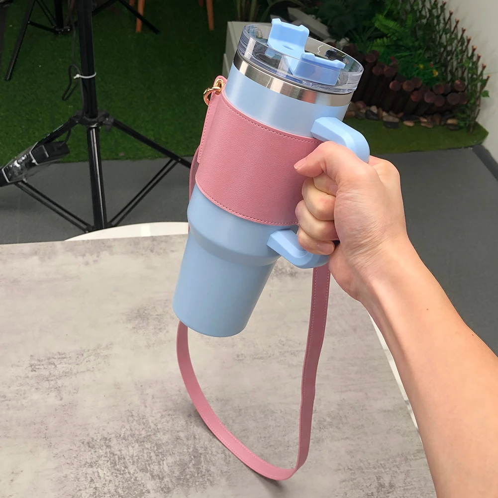 Tracolla Regolabile Per Bottiglia D'Acqua - Adatta Per Bicchieri Stanley 30oz E 40oz - Supporto In Tela Con Chiusura A Strappo