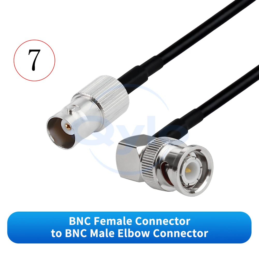 BNC auf BNC Stecker/Buchse Adapterkabel RG58 doppelt geschirmtes HF-Verbindungskabel BNC auf BNC-Verlängerungskabel (1 Stück) – Detail 9