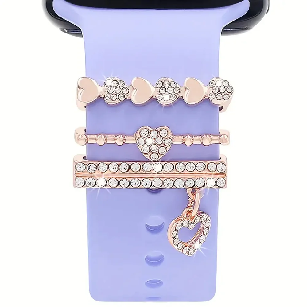 Glamorous Crystal Alloy Watch Band Charms - Sparkling Accent