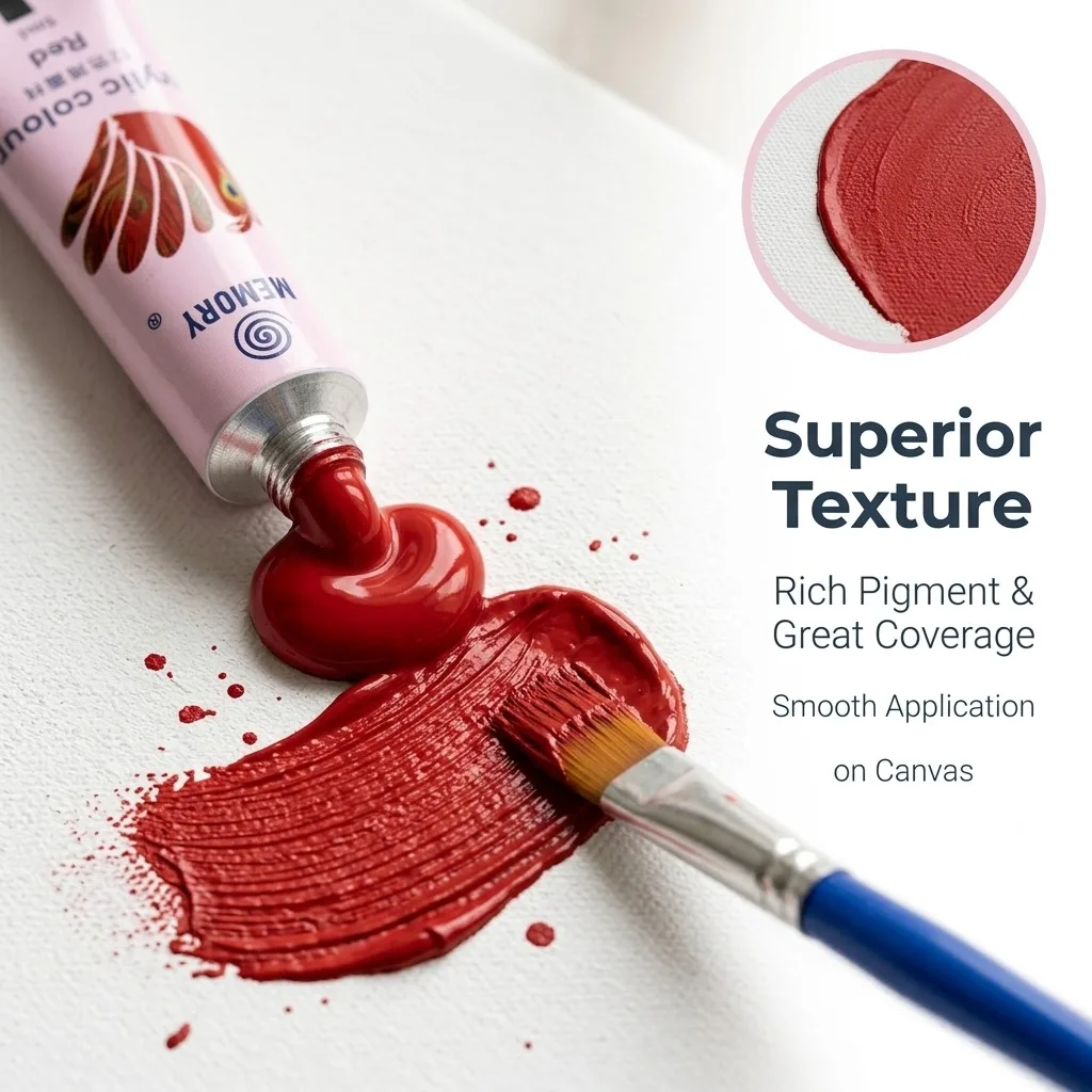 Kit di pittura acrilica 12/24 colori da 5 ml ciascuno con 2 vassoi per miscelare e 4 pennelli per pittura a olio per studenti per creare opere d'arte - immagine 4