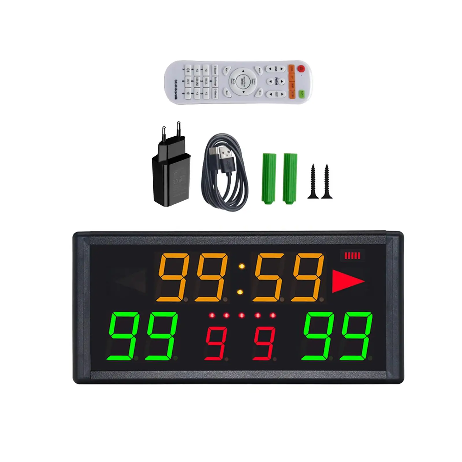 

Digital Scoreboard 30M Visual Distance Remote Control Durable Portable Score Clock for Basketball Badminton Volleyball Football
