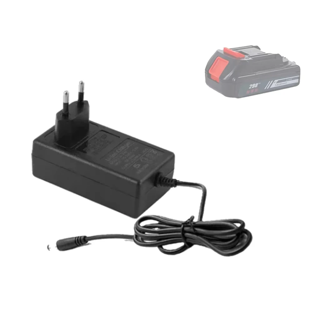 DC 21V 2A Power Supply EU Plug AC100-240V Lithium Battery Charger Power Drills Electric Water Guns Makita Battery