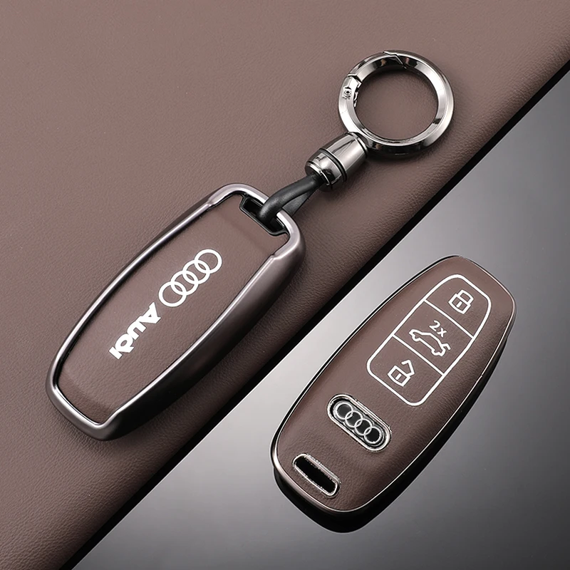Key Case Cover Soft TPU Car Remote Key Case Cover Keyless Protection Shell Fob for Audi A3 A4 B9 A6 A7 4K A8 E-tron Q5 Q8 C8 D5 SQ8 Accessories