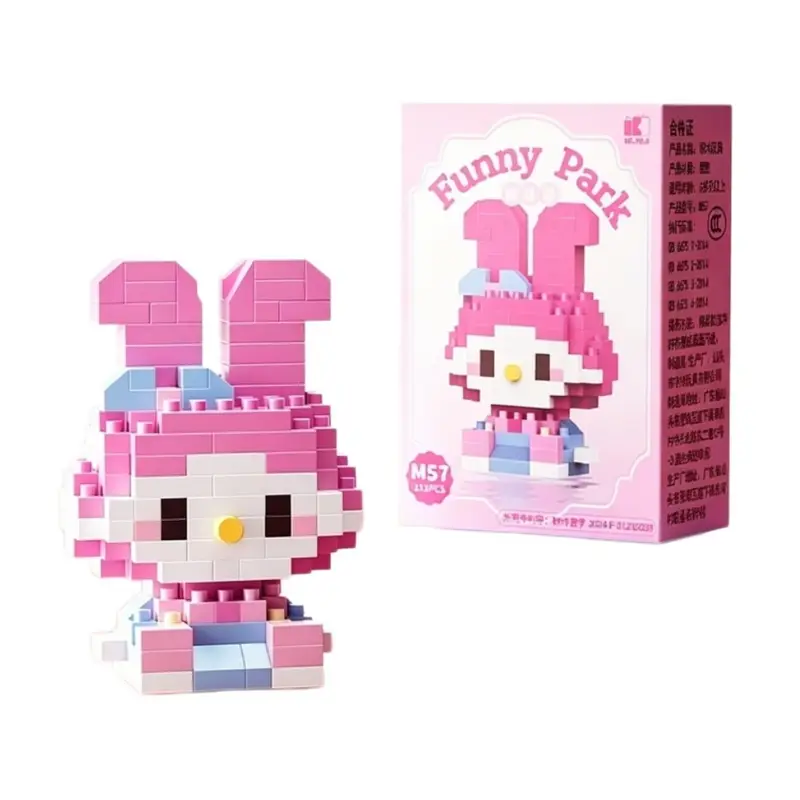 99 style SANRIO Hello Kitty Building Blocks Cartoon Figures Kuromi Bricks My Melody Children's Assembly Toys Cinnamoroll Gift - Image 33