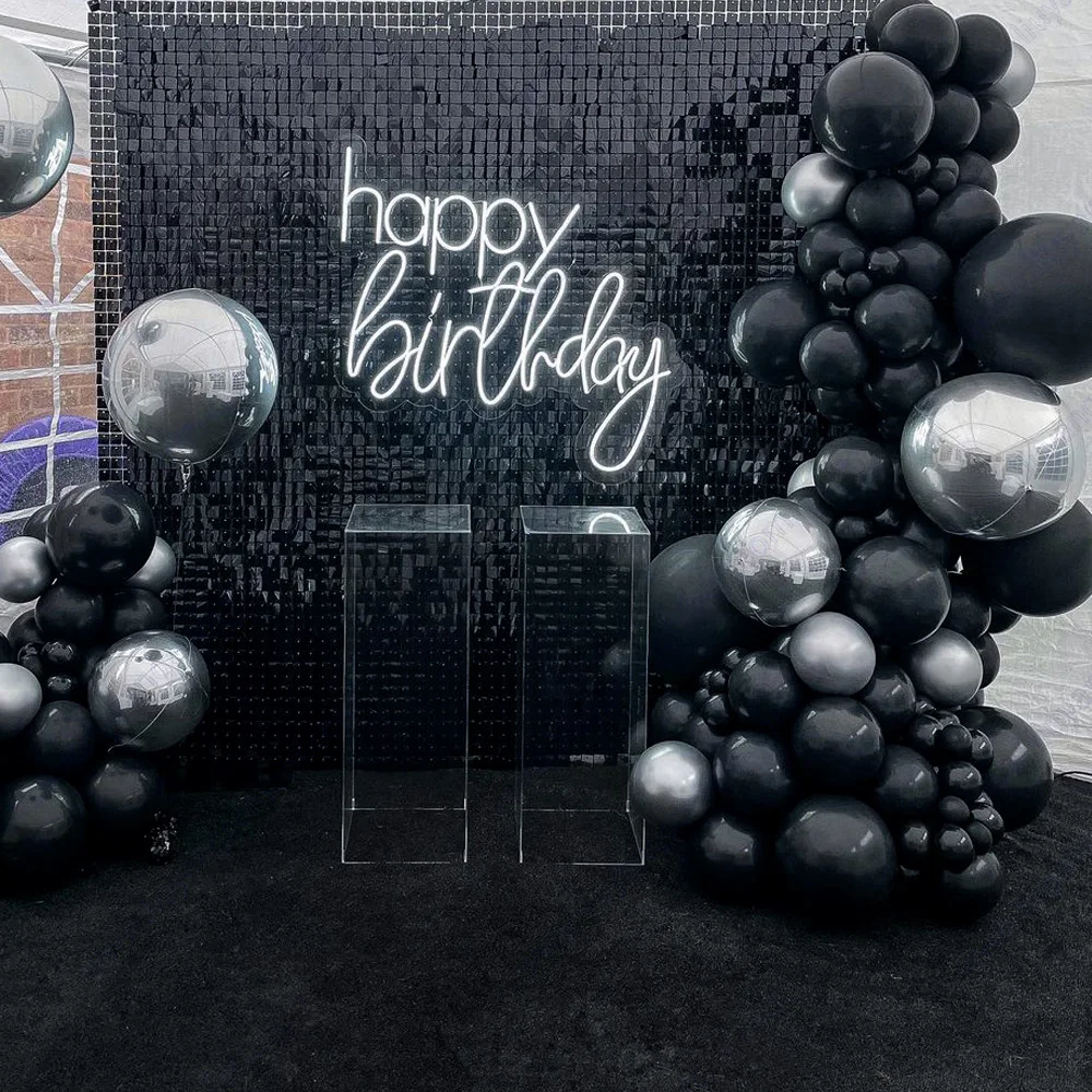 Sequin Wall Panels 18 Panels Black Shimmer Wall Panels Backdrops Square Sequin Backdrop for Christmas Birthday Graduation Wedding Party Decor Event birthday background supplies,birthday backdrop decoration,photography backdrops,sequin wall panels