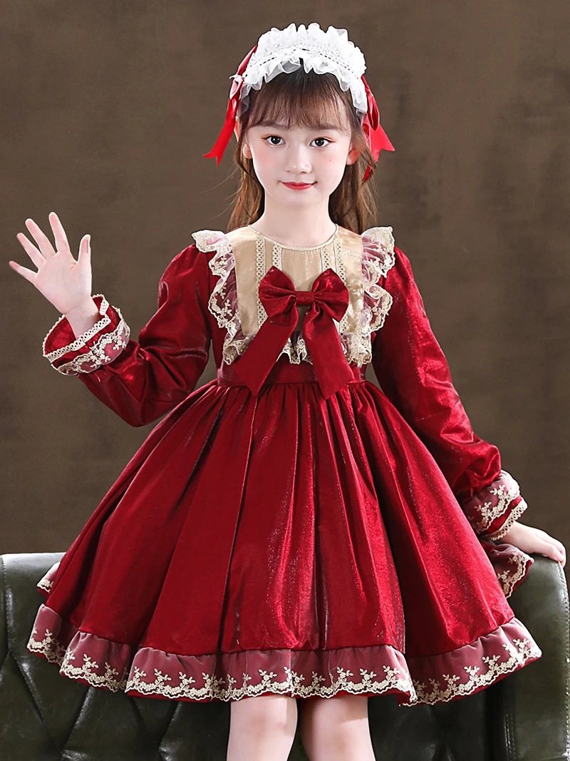 Lolita Dress Girls' Halloween Children's Clothing Skirt Women's Red Autumn Birthday