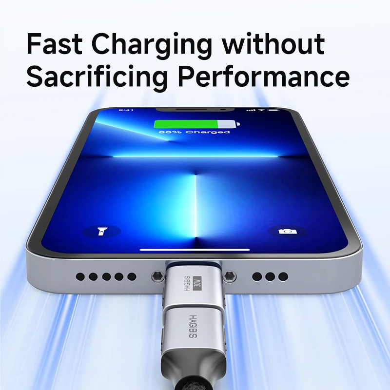 Hagibis USB C-라이트닝 어댑터 남성-여성 충전 변환기 iPhone 13/14 Pro Max 이어폰 충전용 데이터 전송