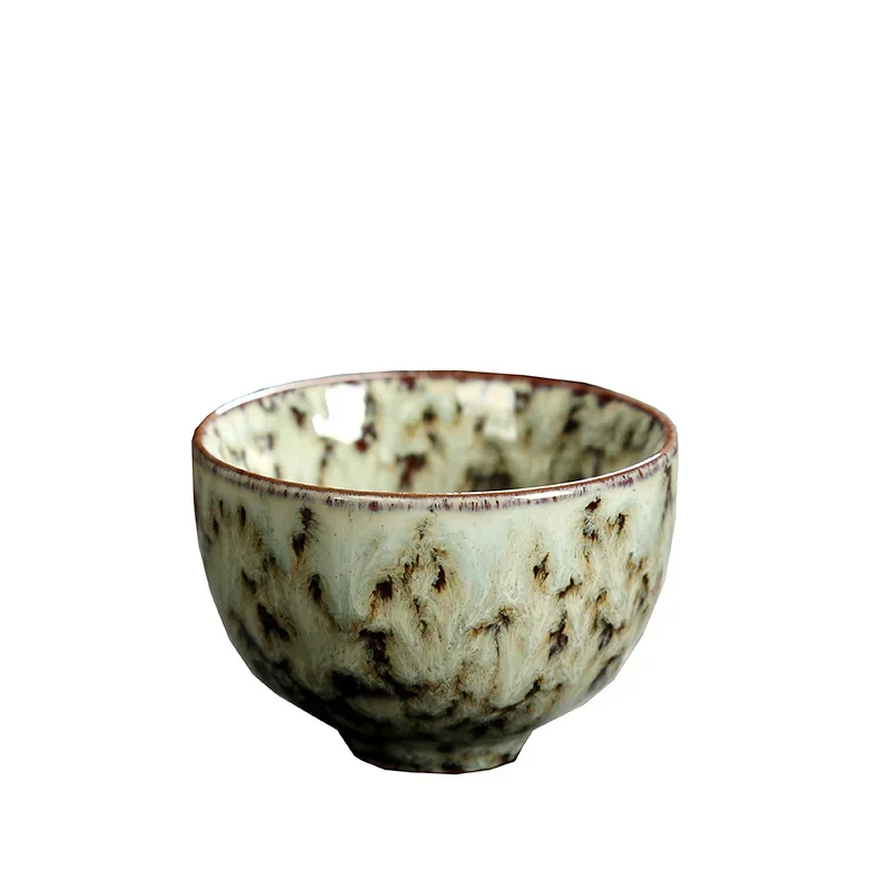 Ceramic Tea Cup Porcelain Kung Fu Kiln Pottery Kitchen Supplies Coffeeware Pottery Teaware Sets Tea Mugs Cup Household Drinkware