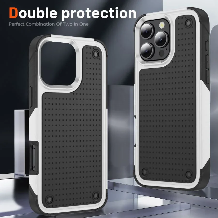 Luxury Hybrid Rugged Heavy-Duty Armor Shockproof Case - Hard Plastic Frame Back Cover