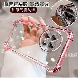 Luxury Transparent Electroplating Ultra-Thin TPU Back Cover Bumper Case for Oneplus ACE5 (Pink)