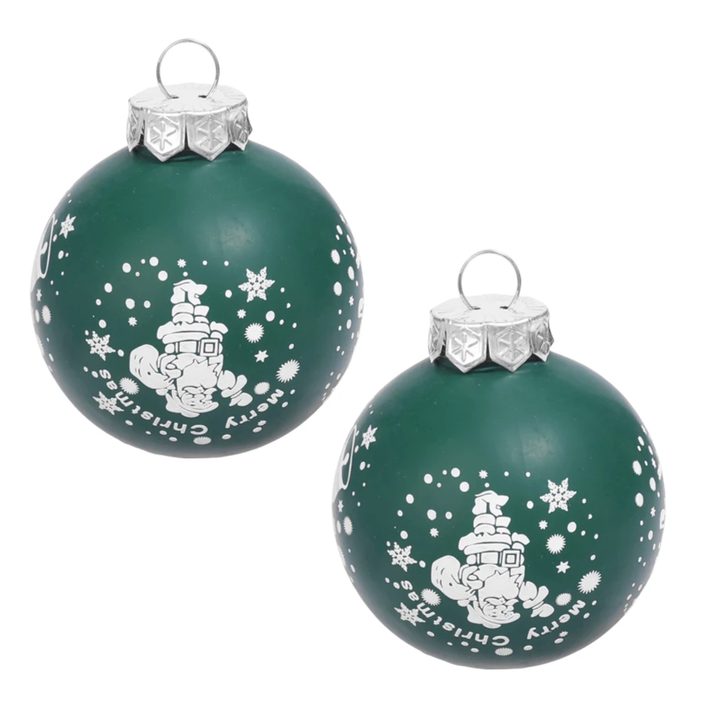 thumbnail image 1 of 2/12PCS Christmas Balls Red Green Xmas Tree Ornaments Ball New Year Hanging Pendant Home Party Gift Holiday Decoration Supplies, 1 of 5