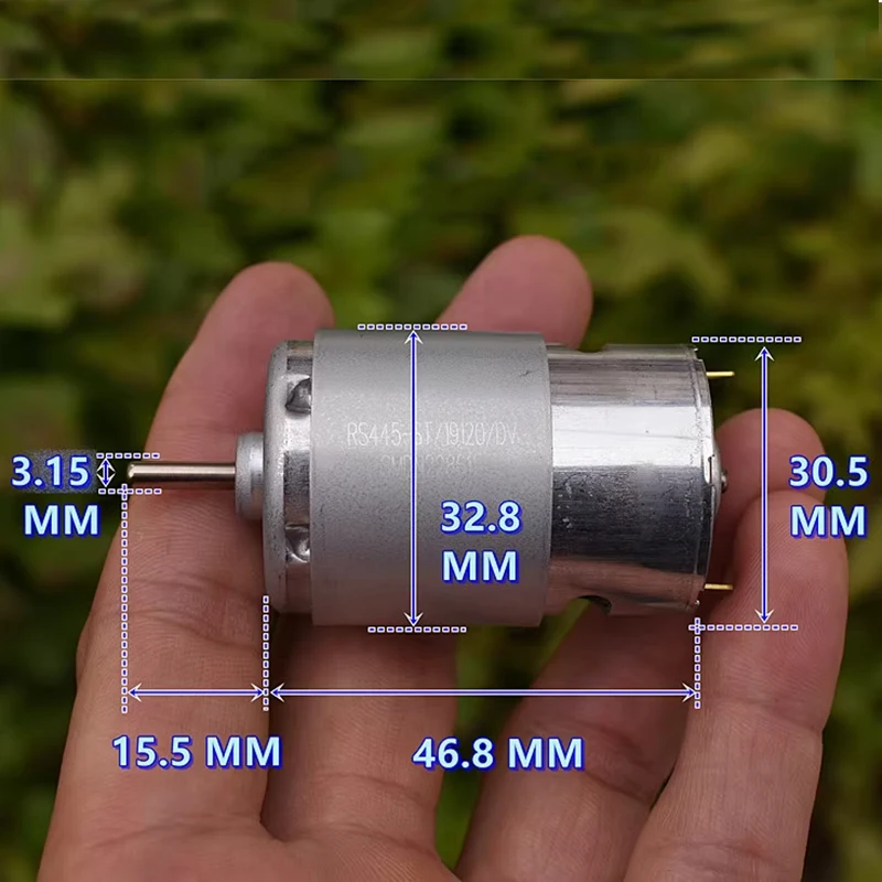 RS-445ST-19120 고토크 소형 카본 브러시 모터 6900RPM DC 12V/18V/24V 잉크젯 복사기 정밀 사무기기용